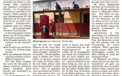 Hilfe, die ankommt – Zeitungsartikel aus dem Sauerland-Kurier